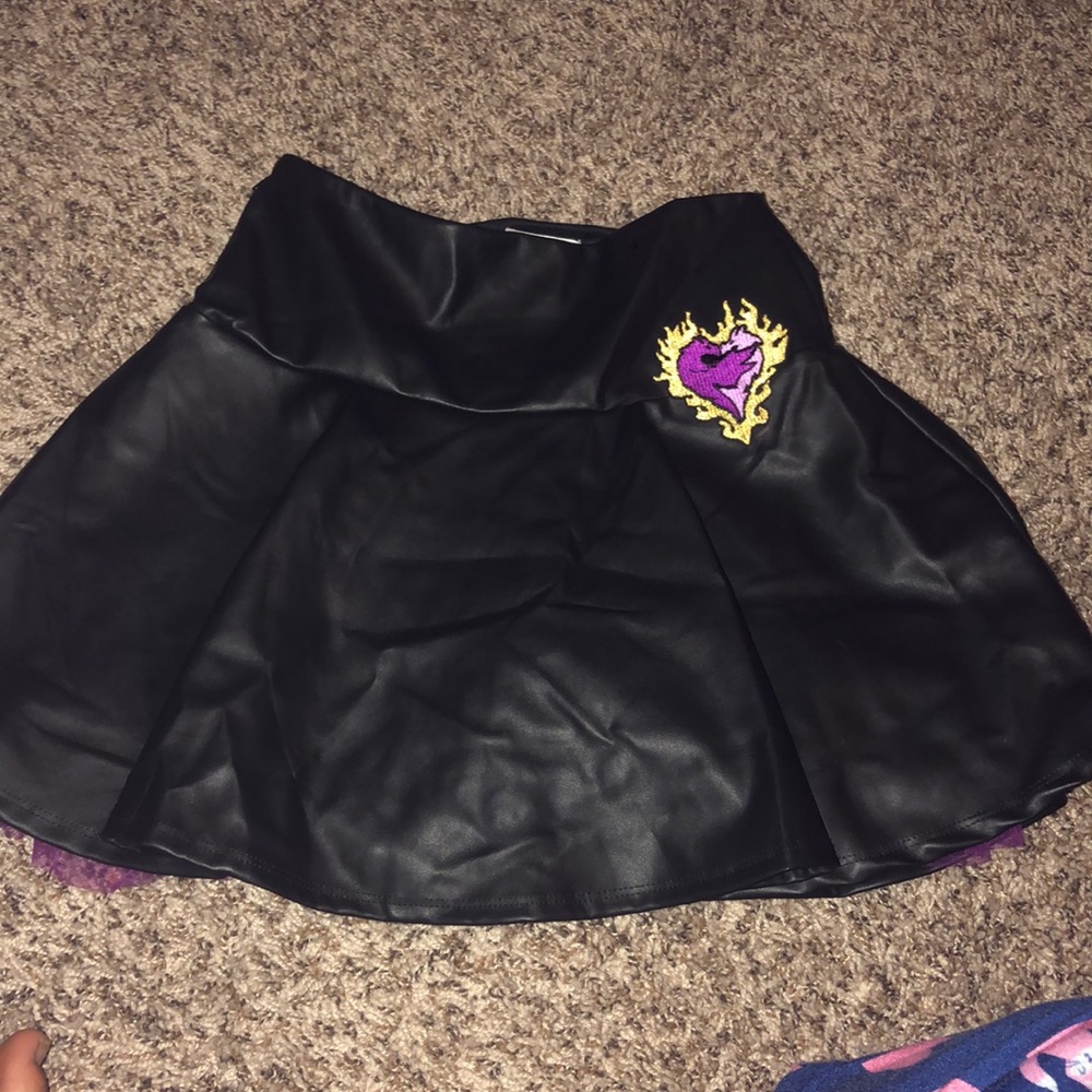 Black leather skirt